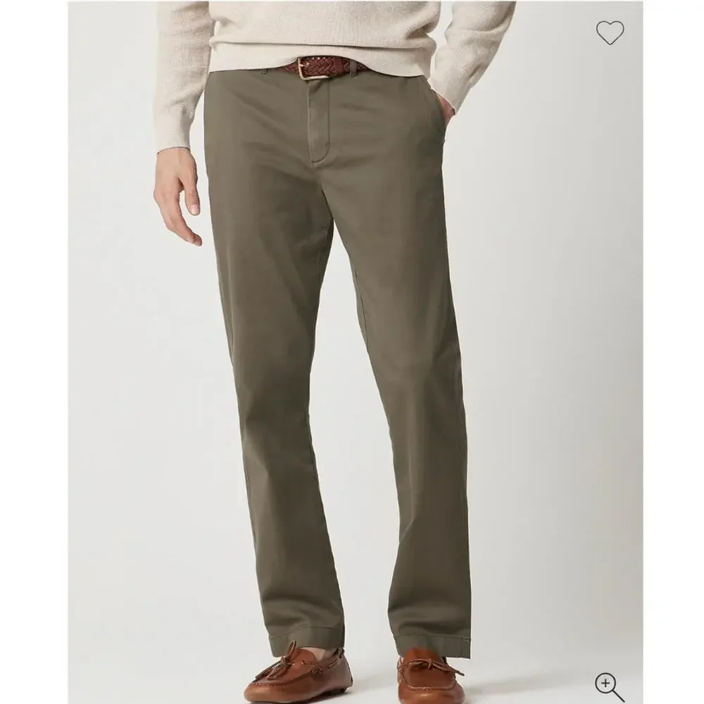 NWOT J. Crew Men's 770™ Straight-Fit Stretch Chino Pant Green 34/30 *Flaw